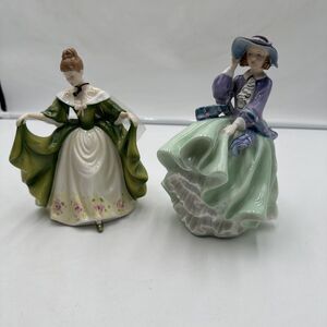 2  Vtg Royal Doulton Bone China Top o’the Hill Figurine # HN 1833 & 4835 Hannah